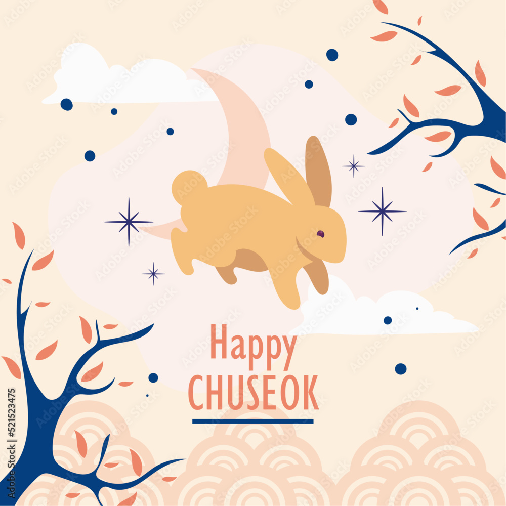 Obraz premium happy chuseok card