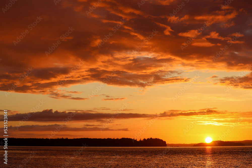 Fototapeta premium Orange Sunset Van Isle
