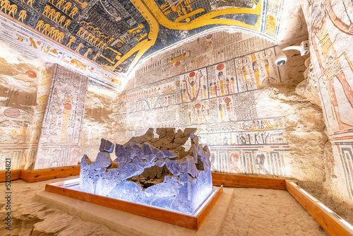 Luxor, Egypt; October 17, 2022 - The Tomb of Ramses VVI in the Valley of the Kings, Luxor, Egypt. photo