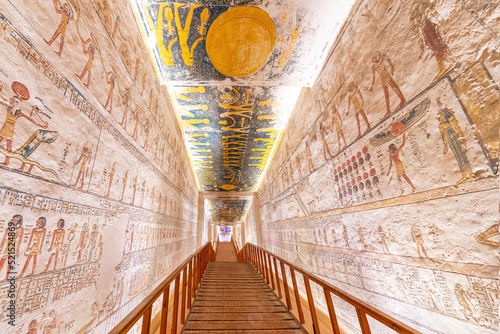 Luxor, Egypt; October 17, 2022 - The Tomb of Ramses VVI in the Valley of the Kings, Luxor, Egypt.