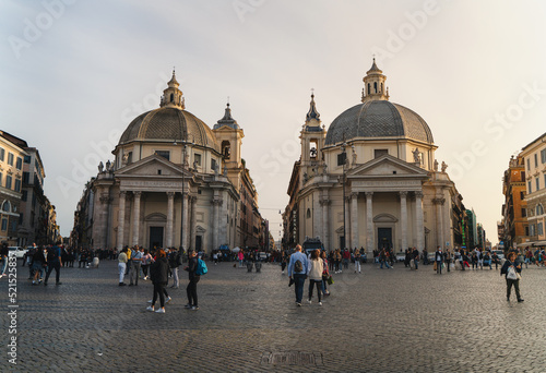Twins church in piazza del Popolo, Rome