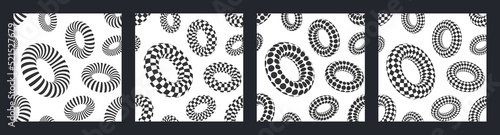 Set of four seamless patter...