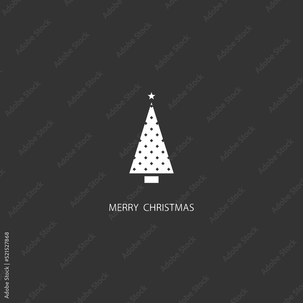 White icon of a Christmas tree with a star. Merry Christmas. White icon of a Christmas tree with a star. Merry Christmas.