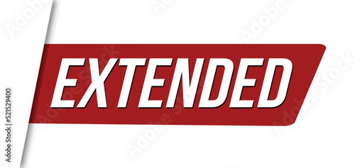 Extended red ribbon or banner design
