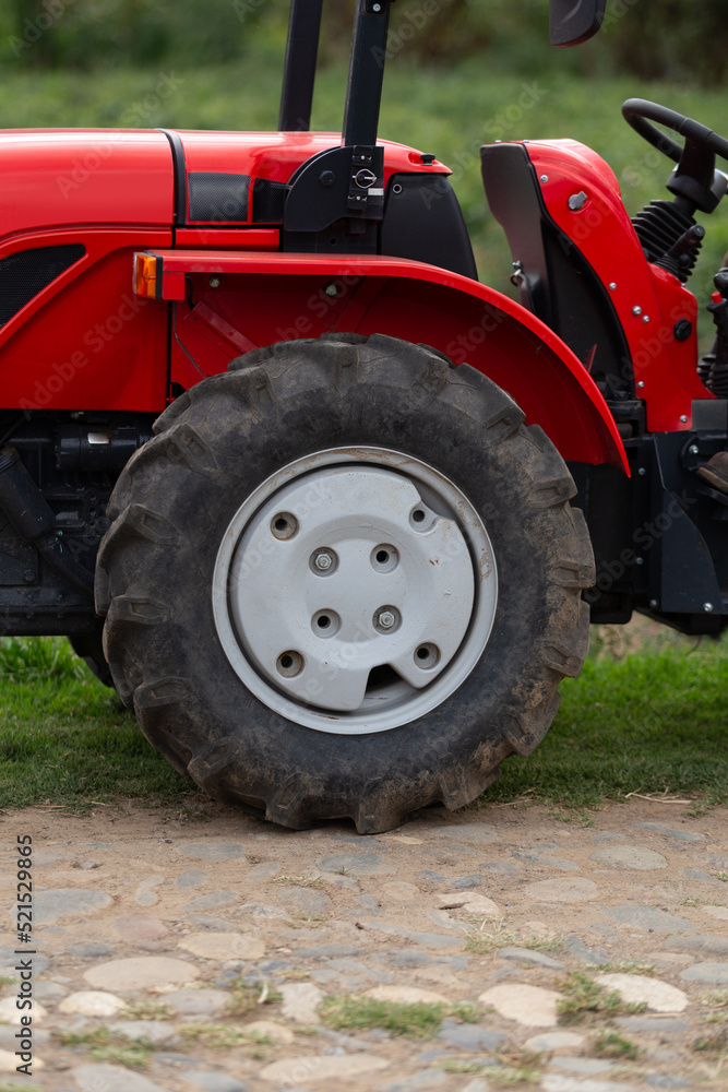 details of the tire of a tractor, machine and means of transport in rural areas for agriculture, object details of the tire of a tractor, machine and means of transport in rural areas for agriculture, object