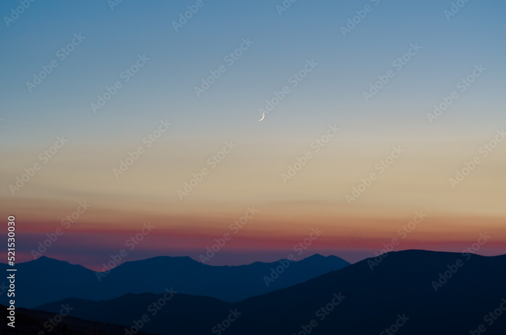 Moonrise over the Rocky Mountains in Colorado Moonrise over the Rocky Mountains in Colorado