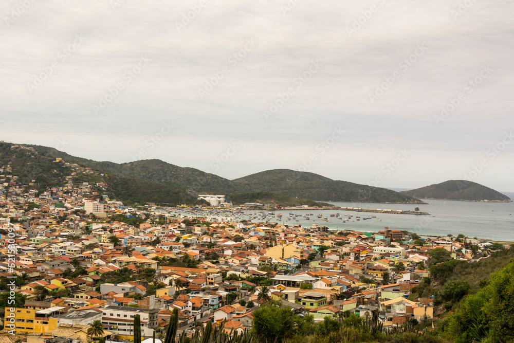 View of Arraial do Cabo town, State of Rio de Janeiro, Brazil. Taken with Nikon D7100 18-200 lens, at 34mm, 1/100 f 11.0 ISO 100.