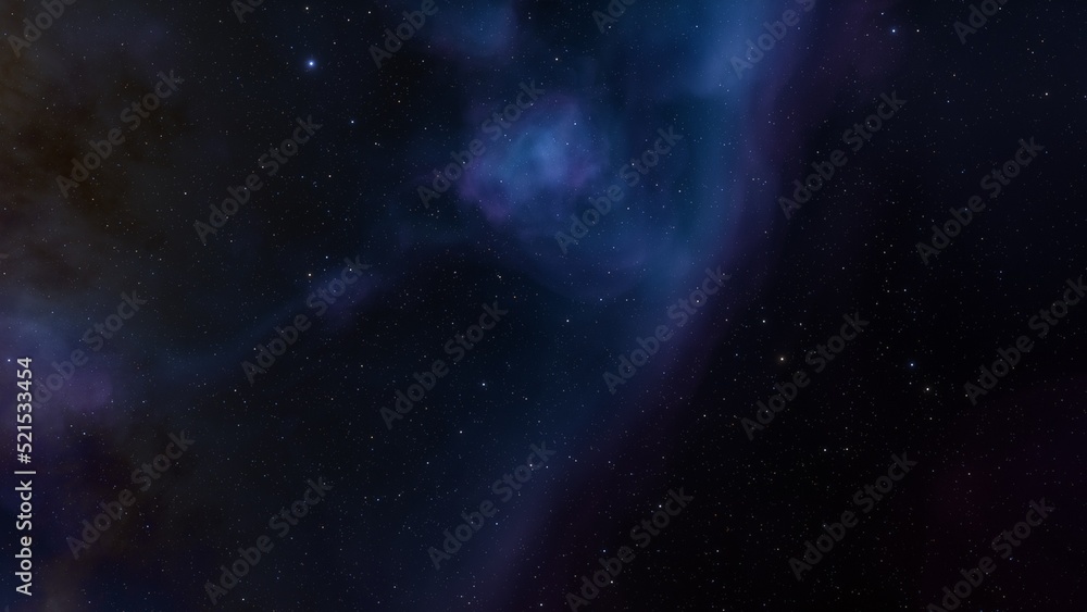 Fototapeta premium red-violet nebula in outer space, horsehead nebula, unusual colorful nebula in a distant galaxy, red nebula 3d render