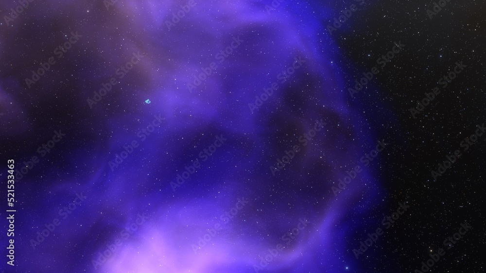 Obraz premium red-violet nebula in outer space, horsehead nebula, unusual colorful nebula in a distant galaxy, red nebula 3d render 