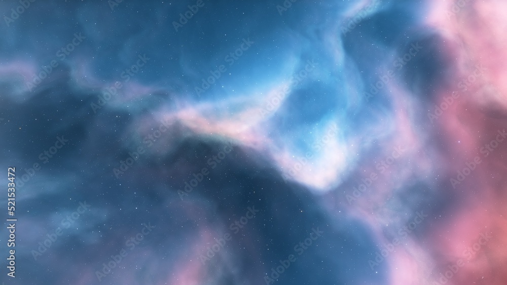 red-violet nebula in outer space, horsehead nebula, unusual colorful nebula in a distant galaxy, red nebula 3d render
