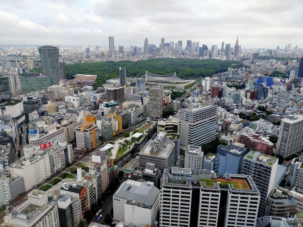 Fototapeta premium aerial view of the city