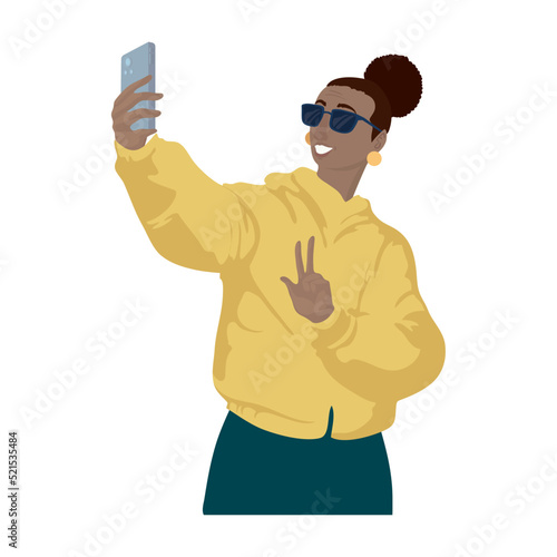 girl doing a selfie