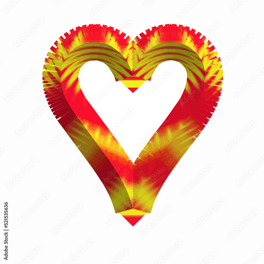 Heart with patterns. Isolated stickers or icons about love. Heart with patterns. Isolated stickers or icons about love.
