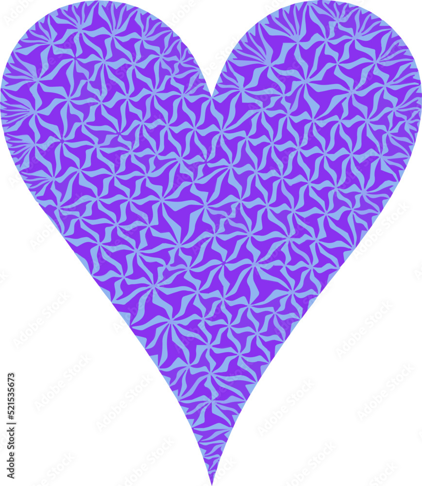 Heart with patterns. Isolated stickers or icons about love. Heart with patterns. Isolated stickers or icons about love.