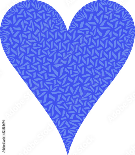 Wallpaper Mural Heart with patterns. Isolated stickers or icons about love. Torontodigital.ca