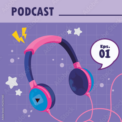 illustration of podcast