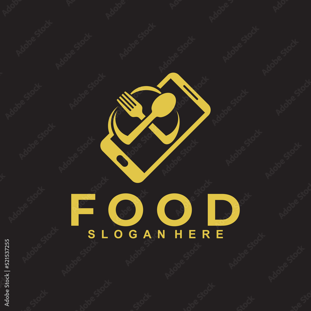 online food logo vector design template online food logo vector design template