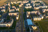 panoramic view of the residential area of high-rise buildings