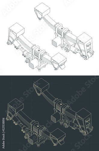 Mechanical suspension isometric blueprints