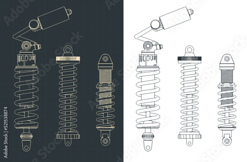 Shock absorber blueprints set