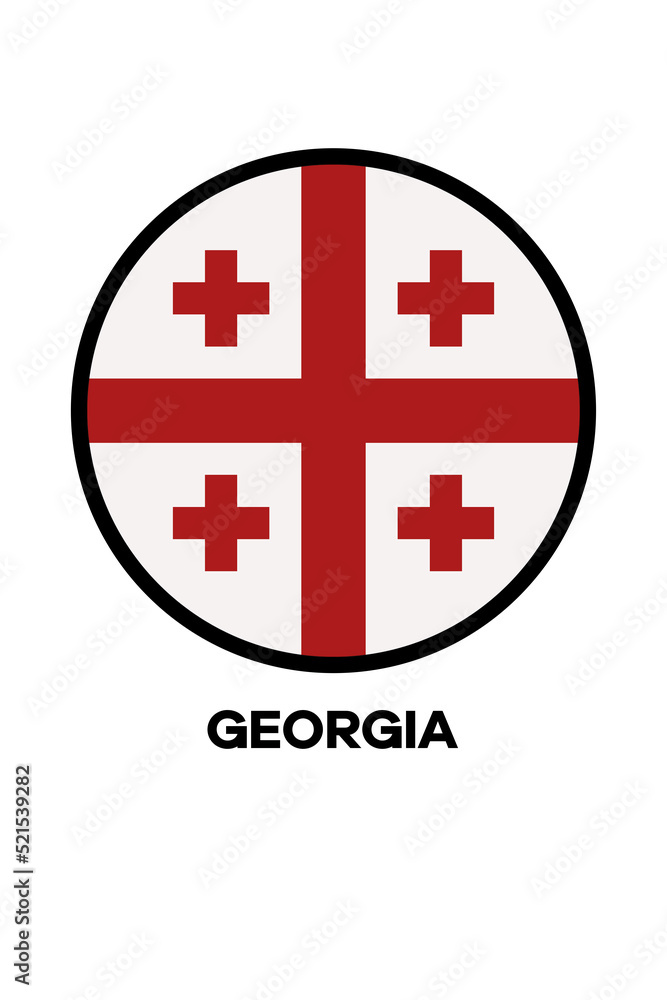 Poster with the flag of Georgia Poster with the flag of Georgia