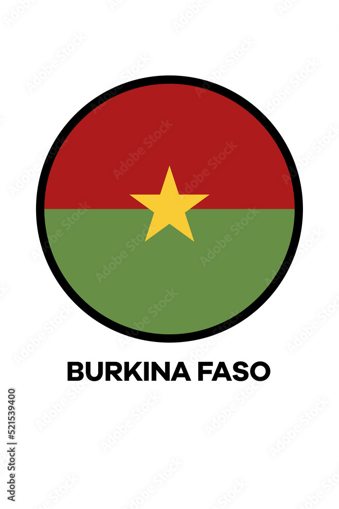 Poster with the flag of Burkina Faso Poster with the flag of Burkina Faso