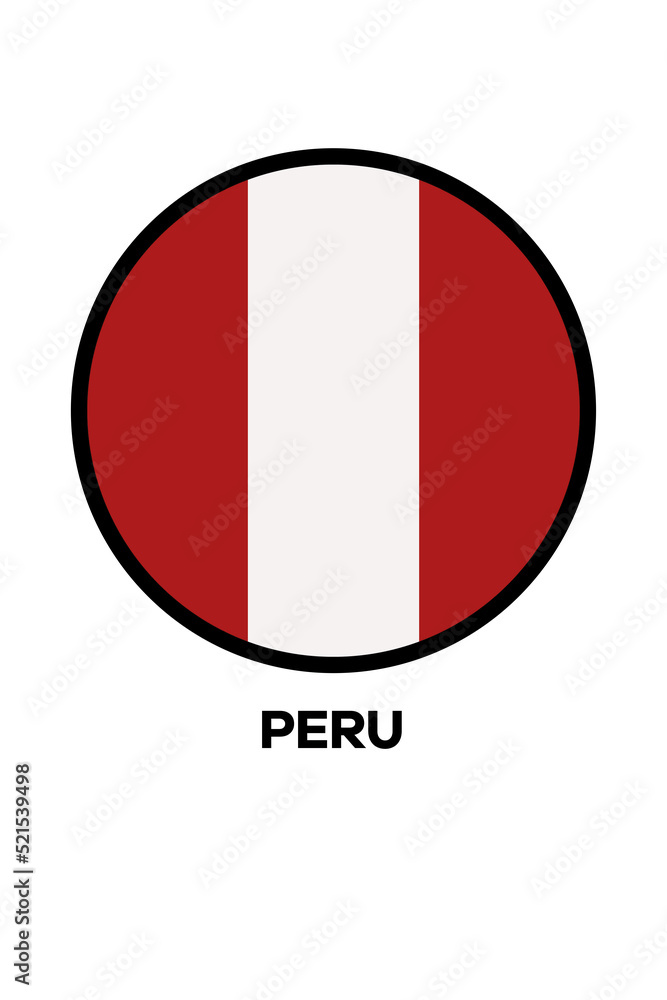 Poster with the flag of Peru Poster with the flag of Peru