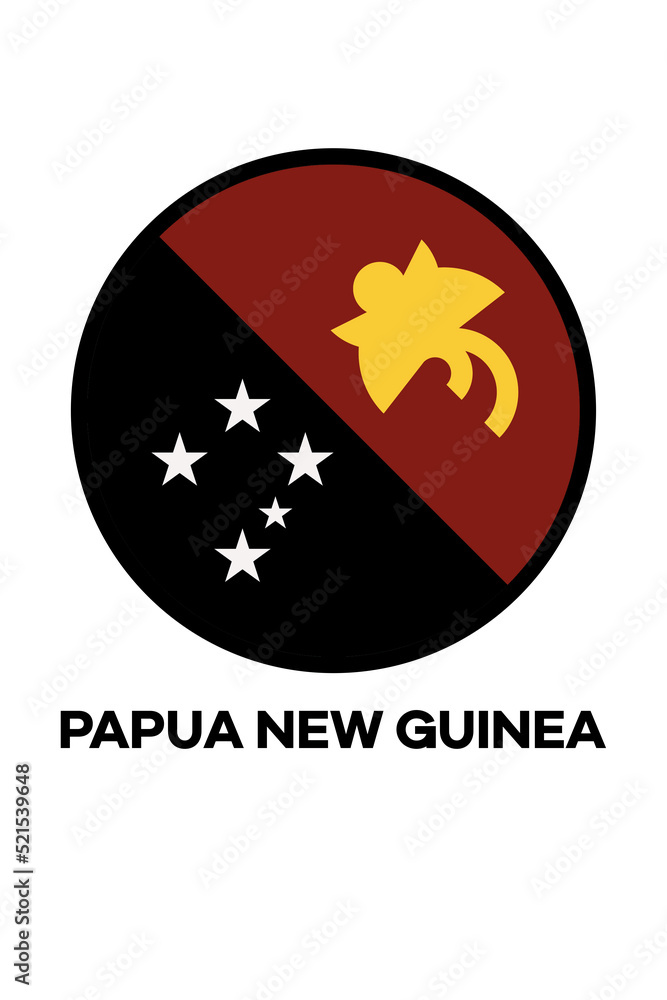 Poster with the flag of Papua New Guinea