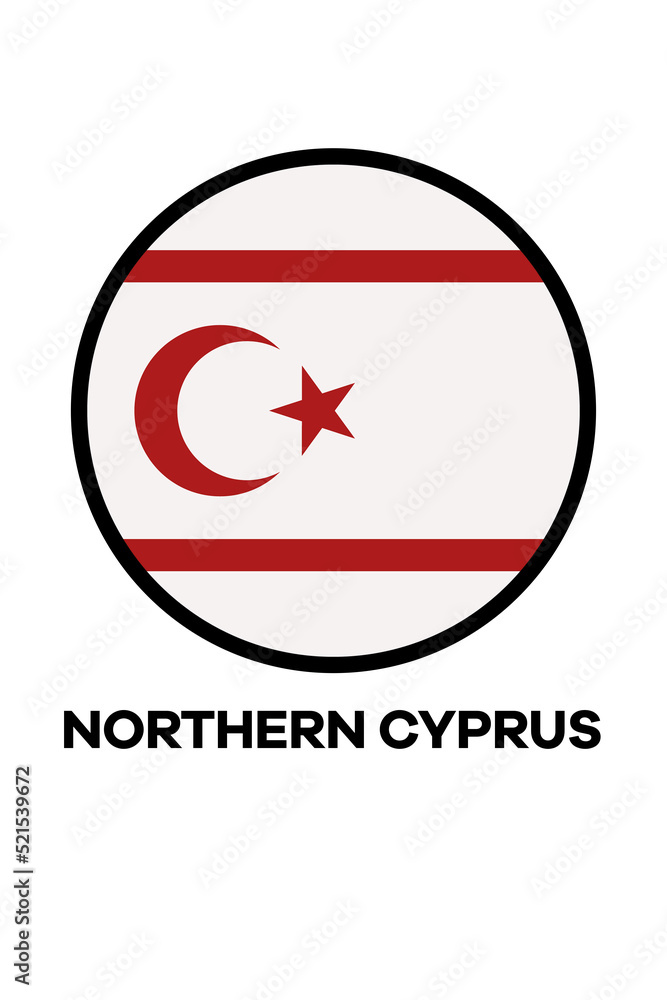 Poster with the flag of Northern Cyprus Poster with the flag of Northern Cyprus