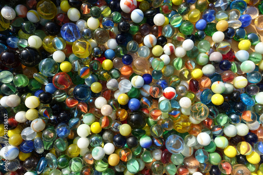 Background of Colorful Glass Marbles Background of Colorful Glass Marbles
