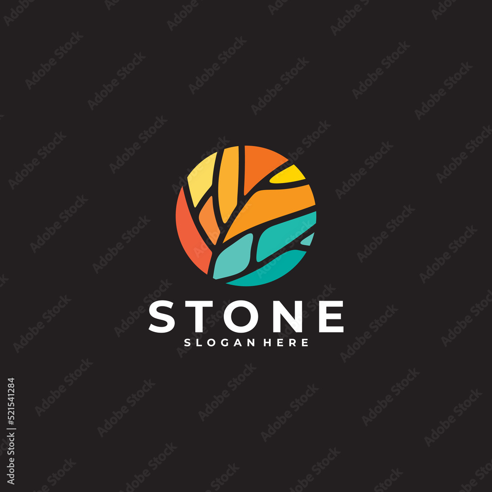 Fototapeta premium stone logo vector design template