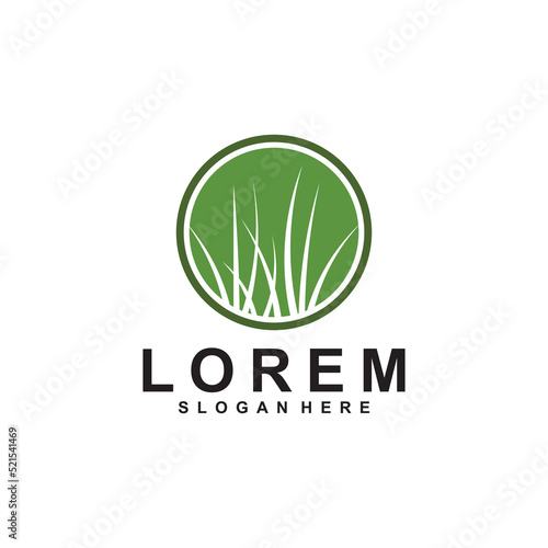 grass logo vector design template