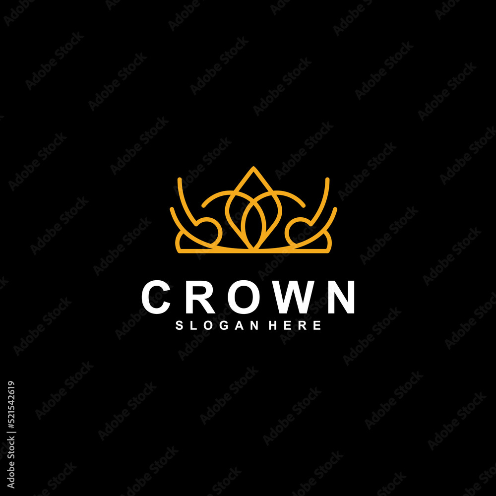 abstract crown logo vector design template abstract crown logo vector design template