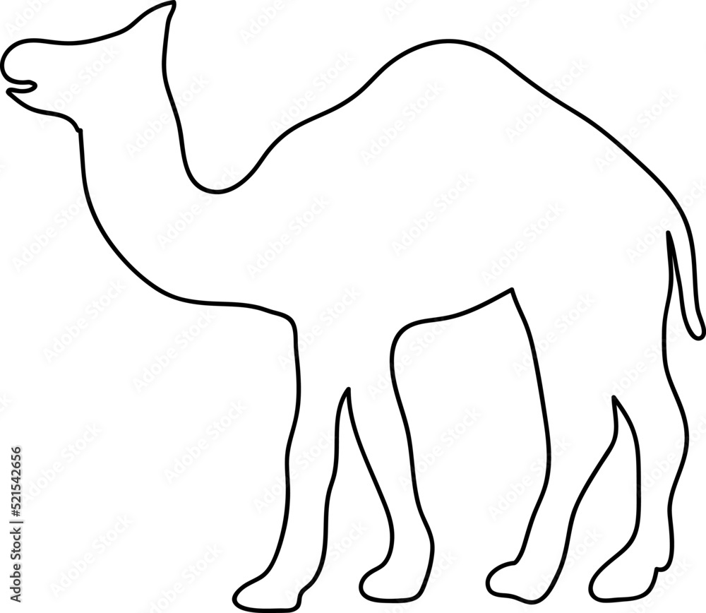 Vector black icon for camel on white background..eps Vector black icon for camel on white background..eps