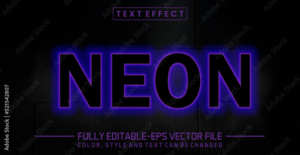 Glowing neon light, Editable Graphic Style text effect (1) Glowing neon light, Editable Graphic Style text effect (1)