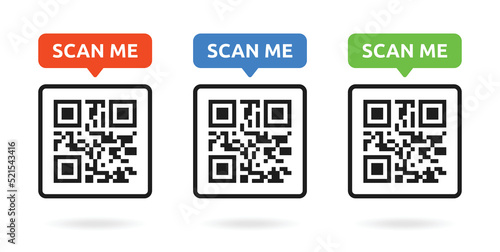 QR code for smartphone scanning vector symbol illustration.