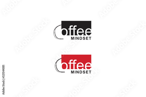 Coffee logo with mug for business. Coffee shop logo with shape for you company. 