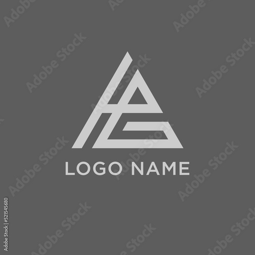 letter h p g logo  triangle logo