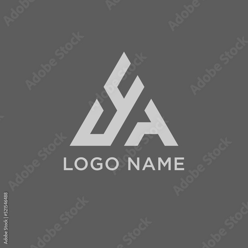 letter y a logo triangle logo