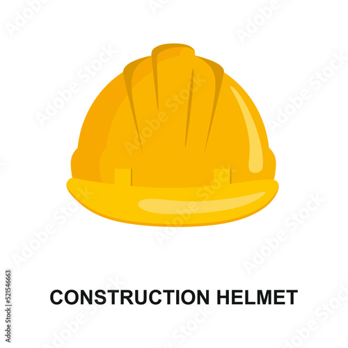Construction Helmet icon. Simple element from construction collection. Creative Construction Helmet icon for web design, templates, infographics and more