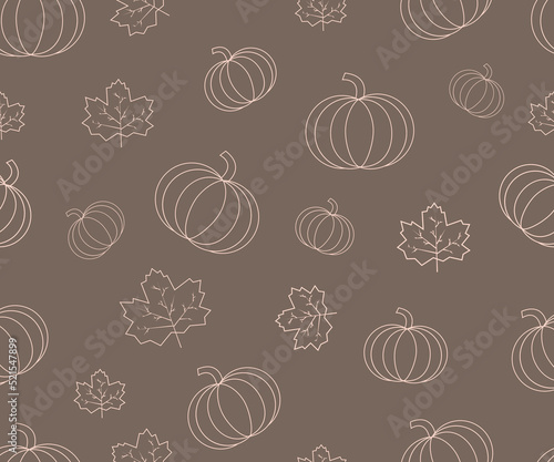 Autumn pumpkin colorful pattern