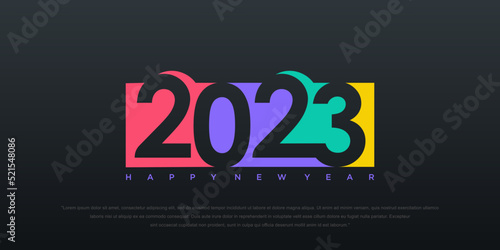 Wallpaper Mural 2023 Happy New Year logo text design. 2023 number design template. vector illustration. Torontodigital.ca