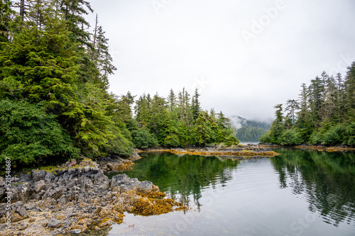 View of the Siginaka Islands close to Sitka  Alaska which is a location for Kayak travel.