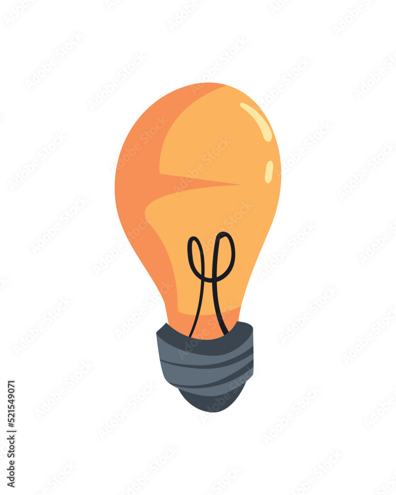 Fototapeta premium flat light bulb