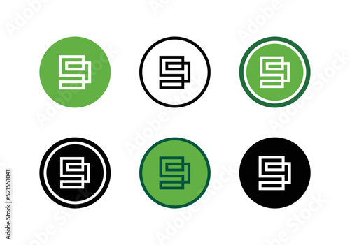Modern number 9 logo icon set, number nine logo design, digital technology concept