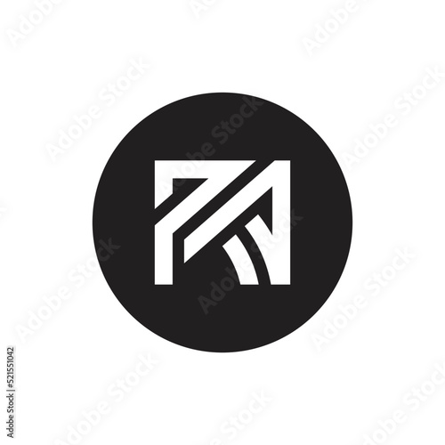 RA letter logo design, creative modern R A letter logo icon - Vector