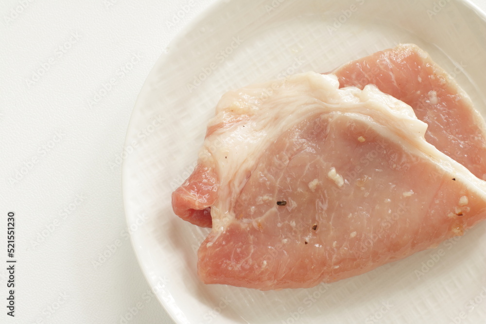 Seasoning pork and black pepper with Salt for cooking image Seasoning pork and black pepper with Salt for cooking image