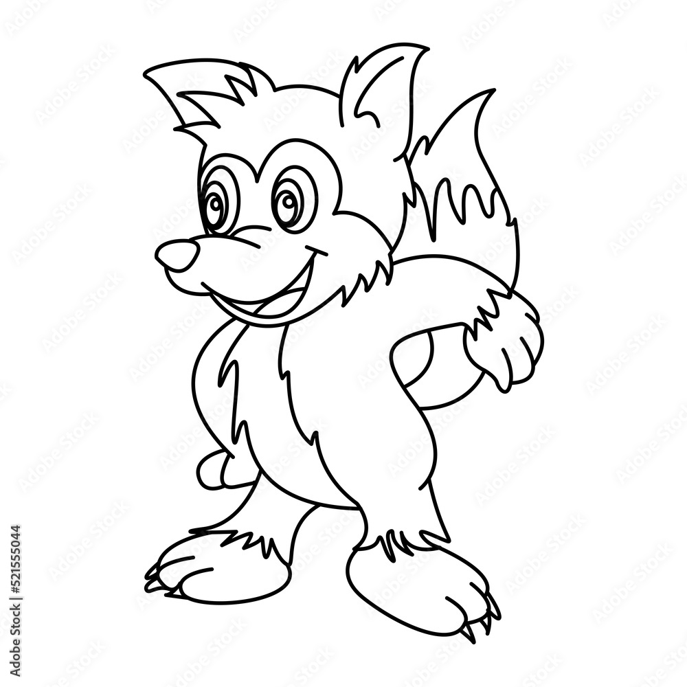 fox outline cartoon design on transparent background fox outline cartoon design on transparent background