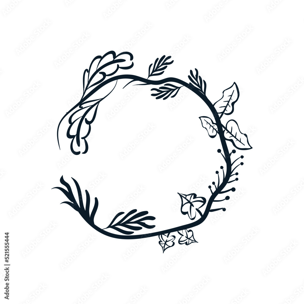 Fototapeta premium flat nature round ornament