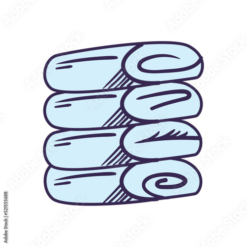 flat towels stack